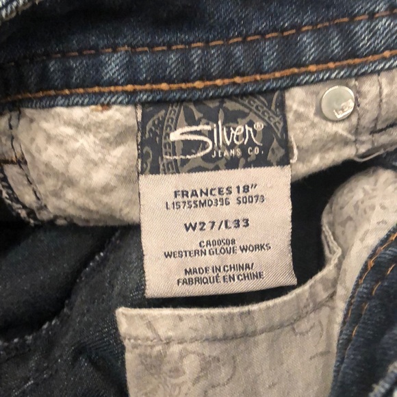 Silver Boot Cut Jeans - Picture 3 of 4